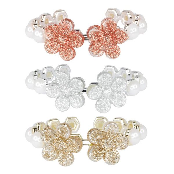 Pink Poppy Special Occasion Pearl & Flower Cuff