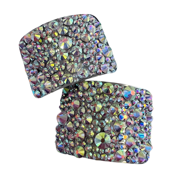 Irish Hard Shoe Buckles - AB Crushed Crystals