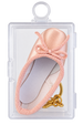 Pointe Shoe Keychain Charm with Gold Hardware - Boxed