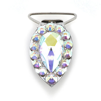 Number clips - Edged Pear - AB Crystal
