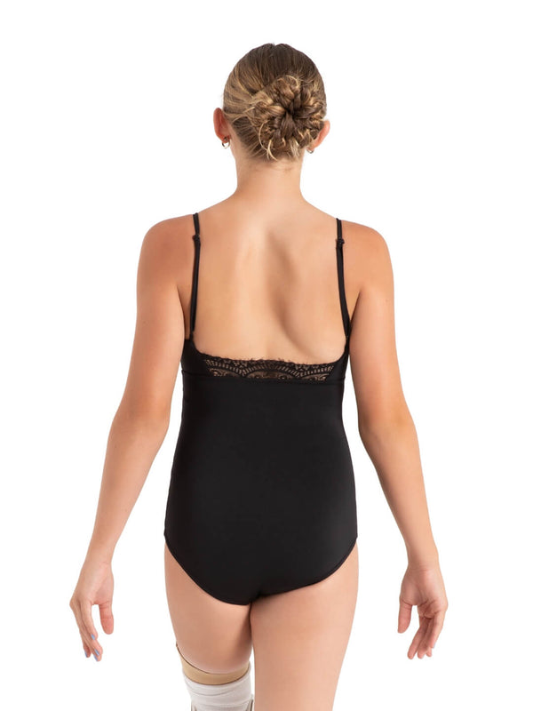 Whispering Waves Seaside Cami Leo - BLACK - SALE