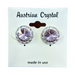 Crystal Stud Performance Earrings - Lilac