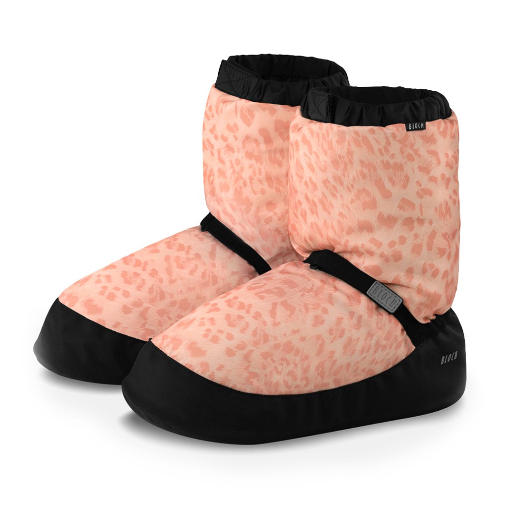 Bloch Adult's Warm Up Booties - Pink Leopard