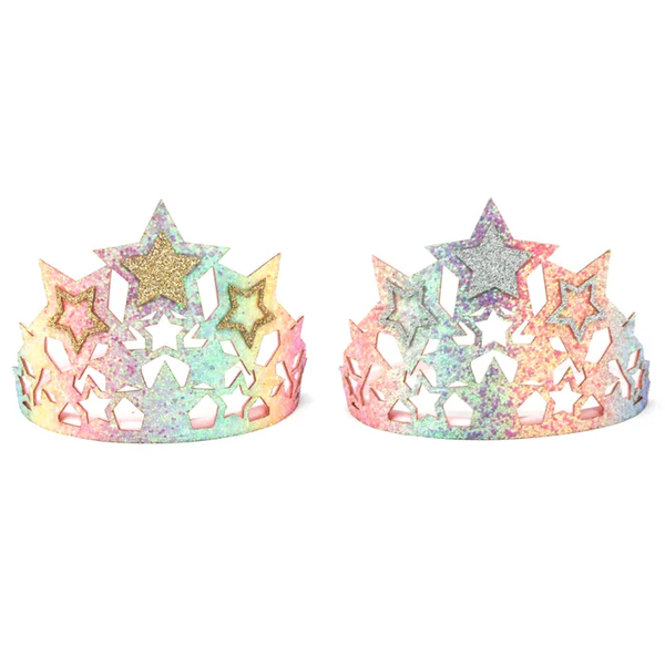 Pink Poppy Chunky Glitter Star Crown