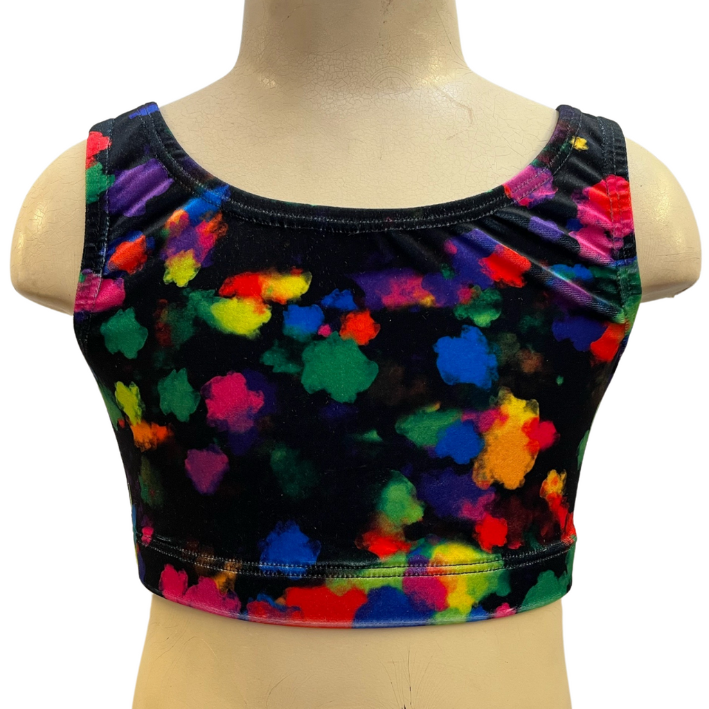 Ditto Dancewear Children's Water Spots Velvet Crop Top