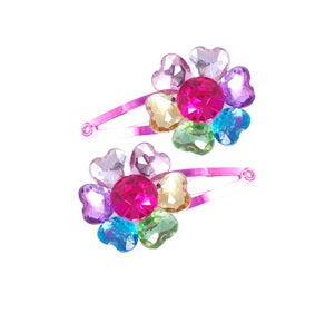 Pink Poppy Multi Colour Gem Hairclips