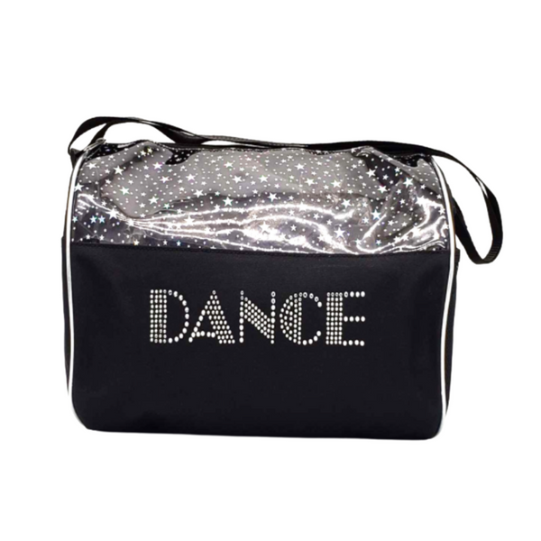 Ditto Dancewear Sequin Barrel Bag w/Glittery Stars - Black