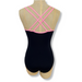 Criss-Cross Contrast Dance Leotard Light pink